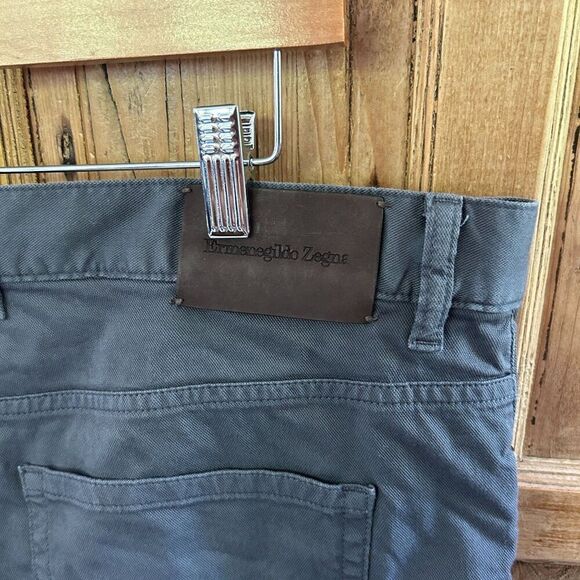 Men's Ermenegildo Zegna 42 x 30 Charcoal Dark Gray Jeans Denim Straight Leg Jean - Picture 12 of 15